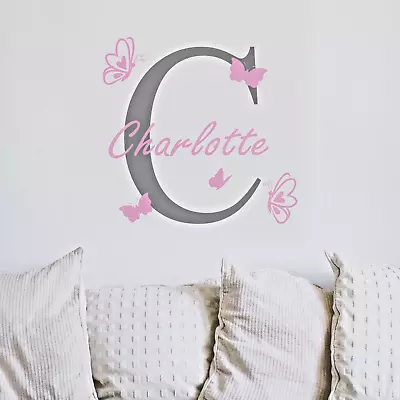 Personalised Name Wall Sticker -Girls Boys Kids Custom Vinyl Art Nursery Bedroom • £3.99