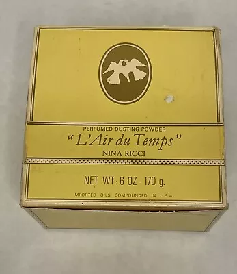Nina Ricci “L'Air Du Temps” Vintage Perfumed Dusting Powder 6 Oz - 170 G • $175