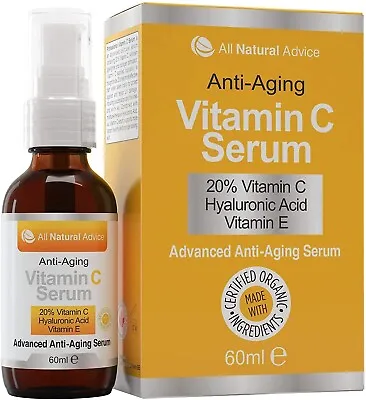 $30.89 • Buy Premium Anti-Aging Vitamin C Serum Pure Organic Hyaluronic Acid For Face Wrinkle