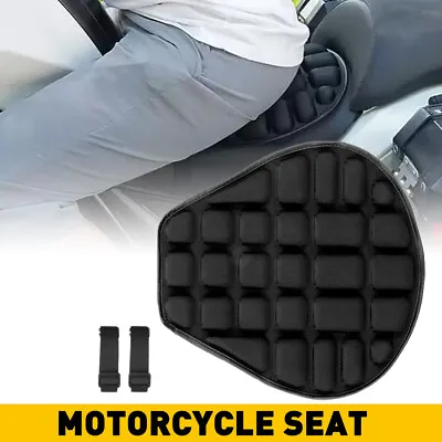 Motorcycle Gel Seat Cushion Comfort Pillow Pad Cover Pressure Relief Universal • $16.99