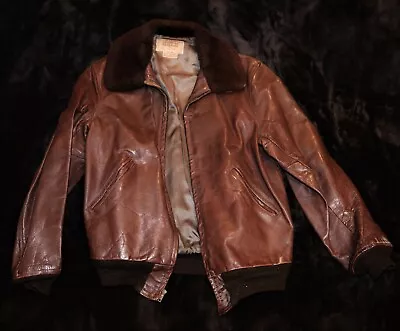 Vintage HERCULES Sears Roebuck Brown Bomber Jacket G-1 G1 Flyer's Men's M • $369.99