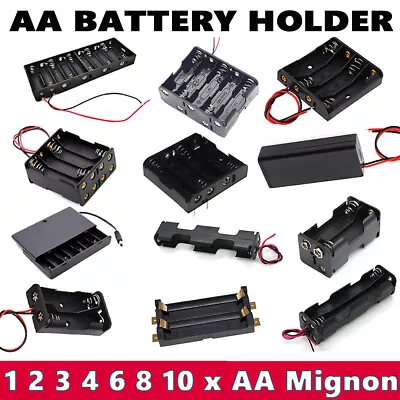 AA Battery Holder 1 2 4 6 8 10 Position Open & Enclosed Battery Holder Connector • $1.69