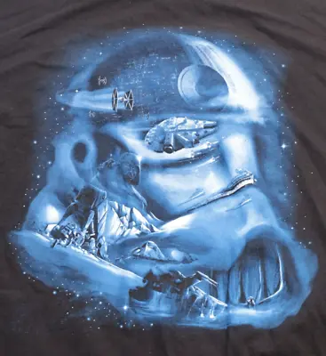 $8.80 • Buy Star Wars Hoth Shirt Size 2XL Fifth Sun Black And Icy Blue Empire Strikes Back