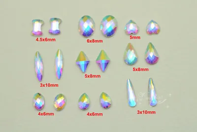 100 pcs Glass Small Crystal AB Rhinestone Flatback Nail Art  • $4.05