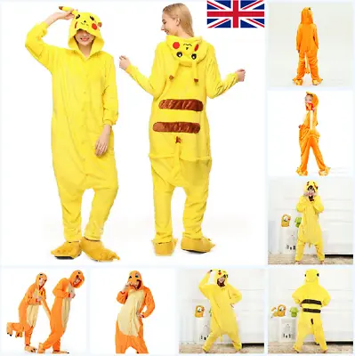 UK Animal Pyjamas Pikachu Onesie11 Kids Cartoon Charmander Costume Pyjama H1 • £13.38