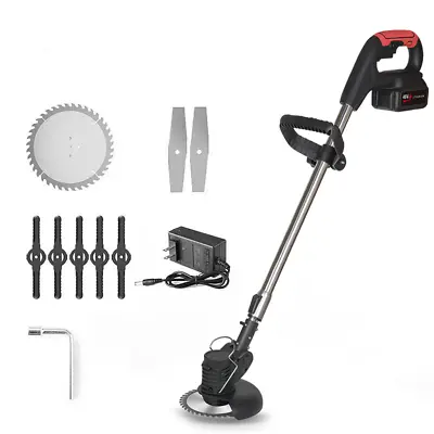 Cordless Grass Lawn Trimmer Edge Brush Cutter Whipper Snipper 2 Battery 24V • $39.99