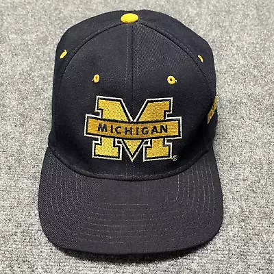 Vintage Michigan Wolverines Starter Cap Hat NCAA Football Fitted Starfit • $18.77