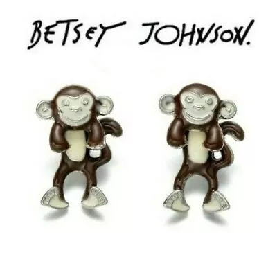 US Seller Betsey Johnson Safari Animal Collection 3D Monkey Giraffe Earrings  • $15.15