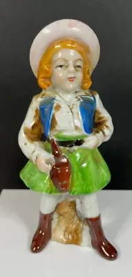 Vintage Western Cowgirl With Hat Holster And Boots Porcelain Figurine • $15.99
