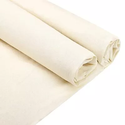10 Yards Cotton Muslin Fabric Textile Unbleached Natural Cotton Fabric Bleach... • $51.74