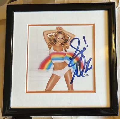 $189.99 • Buy MARIAH CAREY Signed Autographed & Framed Rainbow Cd Cover 8x8