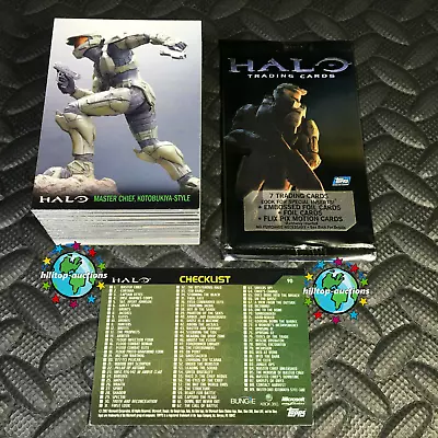 Topps Halo 2007 Complete Trading Card Base Set 90-cards +ten Wrappers! Xbox-360 • $129.91