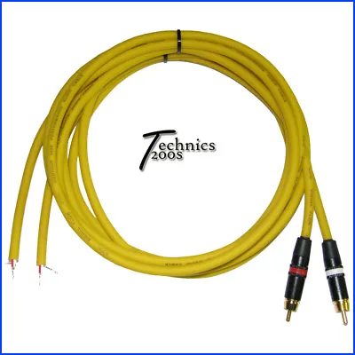 YELLOW TECHNICS 1200 6FT PERFORMANCE RCA CABLE  NEUTRIK REAN GOLD CONNECTS RCAs • $67.92