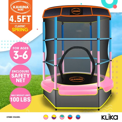 $299 • Buy Kahuna 4.5ft Trampoline Round Free Safety Net Spring Pad Cover Mat Outdoor BUPK