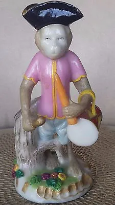 Vintage Resin Marching Band Monkey Playing Drum Figurine • $24.99