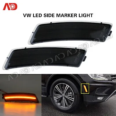 For VW Tiguan 2018- Beetle 12-19 LED Front Bumper Side Marker Light Smoked Amber • $31.49