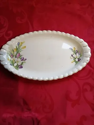 J And G Meakin Sol Crocus Pattern Serving Platter 27cm X 16cm See Description • £5.99