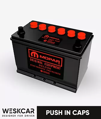 Mopar Battery S27M Red (1966-74) Push In Caps Kit • $23.95