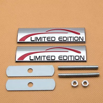 New Metal LIMITED EDITION Chrome Grille Emblem + Rear Trunk Sport Badge Sticker • $10.99