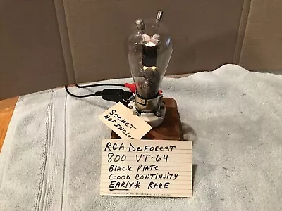 RCA DeForest 800 VT-64 Vintage Black Plate Tube Tested Good Continuity ENGRAVED • $99.99