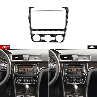 Real Carbon Fiber Center Console AC Panel Cover Trim For VW Passat NMS B7 12-19 • $33.14