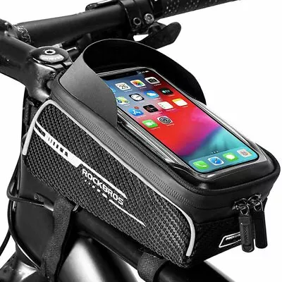 Waterproof Bike 6.5  Phone Case Front Frame Bag Bicycle Top Tube Bag PROMEND • $19.99