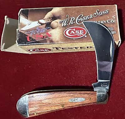 2011 Case 71011 Hawkbill Rosewood Handle One Blade Knife Made In USA Orig Box • $51