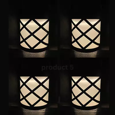 4pcs Colour Changing Solar Fence Lights Step Door Wall Led Lights Garden Outdoor • £11.99