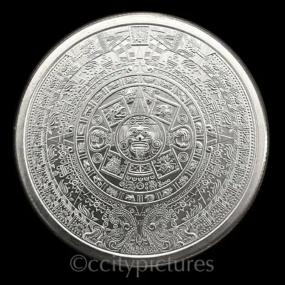 1 Oz GSM Aztec Mayan Calendar 999 BU Silver Coin From Mint Roll #5 • $32.99