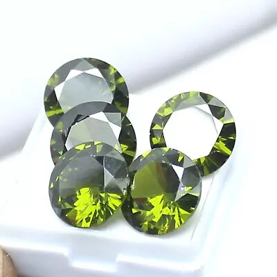 VVS+ Natural D- Green Round Shape Zircon Sapphire 36 Ct Certified Ring Size • $35.92