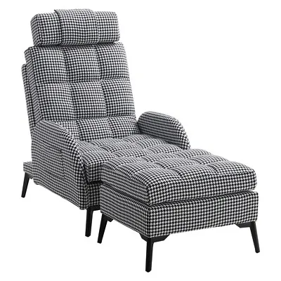 £249.95 • Buy Adjustable Recliner Armchair Padded Chair Wing Back Sofa Lounge Chair &Footstool