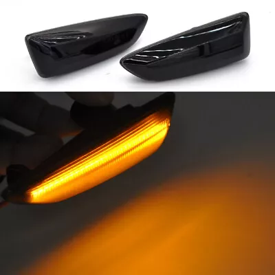 2x Error Free Smoked LED Side Turn Signal Light For OPEL VAUXHALL Astra J/Zafira • $10.79