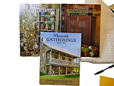 MERCANTILE GATHERINGS MAGAZINES 2015 - Lot Of 3 - Summe Fall Winter. 17968 • $16.50