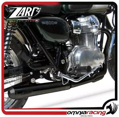 Zard Cross Black Aluminium Racing For Kawasaki W800 - Full Exhaust System • $1840