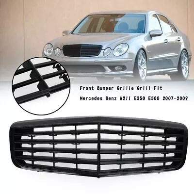 Black AMG Style Grille Grill Fits 2007-2009 Mercedes Benz W211 E350 E500 • $74.74