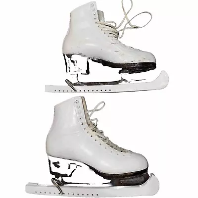 Vintage Harlick Ladies Custom Figure Ice Skates W/ MK Sheffield Pro Blades Size? • $100