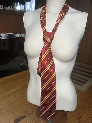 Harry Potter Gryffindor Polyester Red Yellow Striped Necktie  • $5