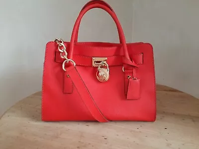 Michael Kors Medium East West Hamilton Satchel In Mandarin Red • $110