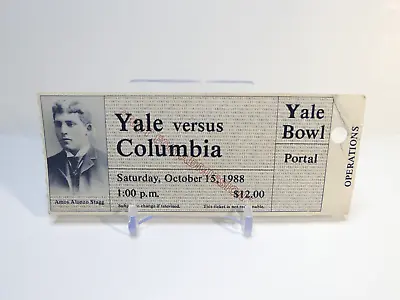 October 15 1988 Yale Bowl Columbia Vs. Yale College Football Ticket Stub Rare • $200