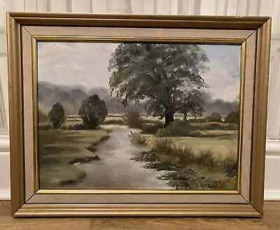 Vintage Landscape Oil Painting On Board - Trees - Signed - Gallery Wall • £30