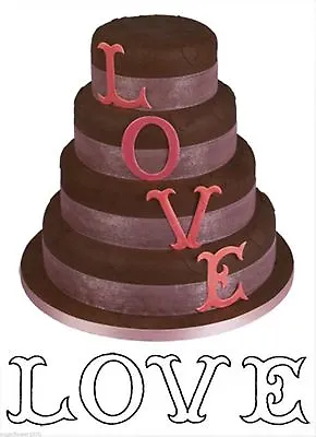 £7.60 • Buy LOVE L O V E Large Letters Patchwork Sugarcraft Cutters  NEXT DAY DESPATCH