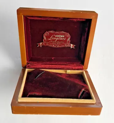 Vintage 1950's Gents Wooden Longines  Presentation Wristwatch Box • $19.95