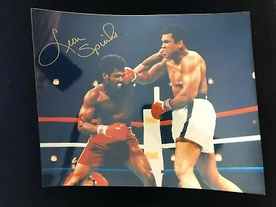 Leon Spinks Signed Autographed Fight Photo Muhammed Ali Heavyweight Champs COA • $19.95