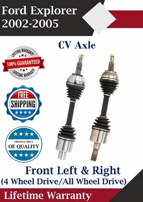 New OE Front CV Axle For 2002-2005 Ford Explorer 4WD/4X4 Lifetime Warranty • $149.76