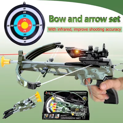 Real Action Kids Crossbow Set With Target Children Toy Archery Kids Outdoor Game • $43.99