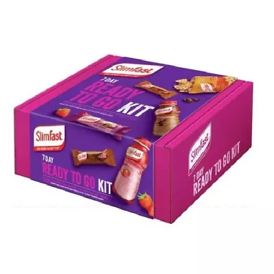 £19.99 • Buy Slim Fast 7 Day Ready To Go Weight Loss Kit Bar Shake & Snack Bags DATED JAN 23