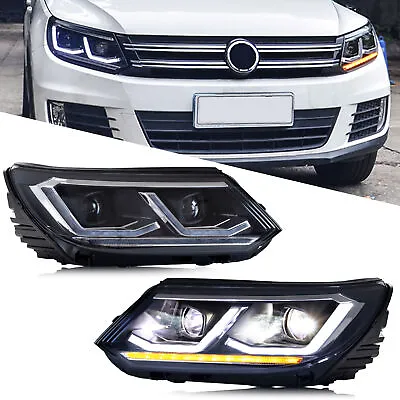 LED Sequential Headlights For Volkswagen VW Tiguan 2013-2017 1st Gen Front Lamps • $629.99