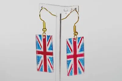 Sparkly Union Jack Earrings • £14