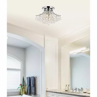 Bedroom Hallway Crystal Flush Mount Chandelier Ceiling Lighting 6 Light 19  • $435.71