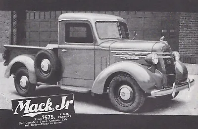MACK TRUCK 1937 MACK JR ADVERTISMENT  8x10 Poster/Photo FINE ART Print ESTRANS • $3.97